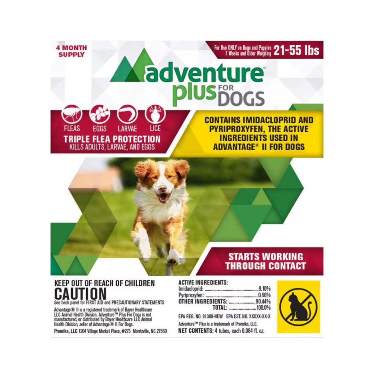 Adventure Plus For Dogs 4 pk  7 weeks or older/21-55Lbs.