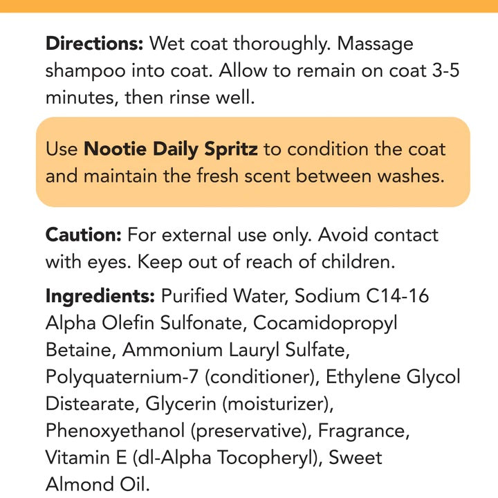Nootie Dog Shampoo Warm Vanilla Cookie 16 Oz.