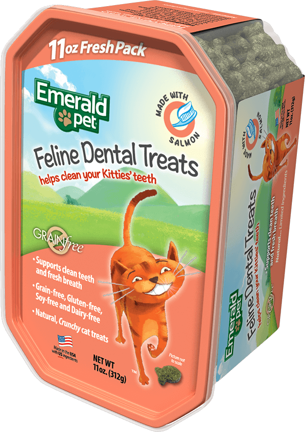 Emerald Pet Feline Dental Cat Treats Salmon 11oz