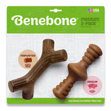 Benebone Stick & Zaggler Dog Chew Toy Bacon, Medium